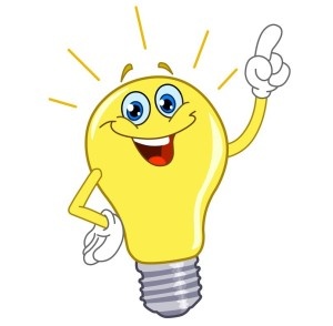 Cartoon light bulb