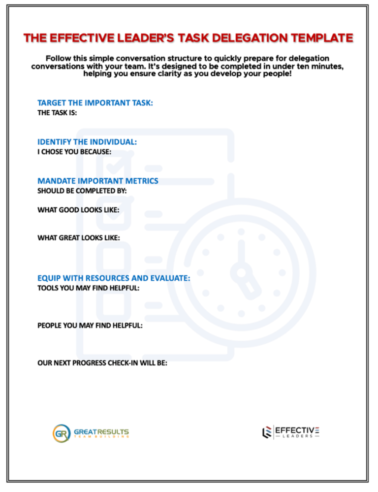 Task Delegation Template.pdf How Delegation Empowers Team Members and Frees Up Time for Effective ...